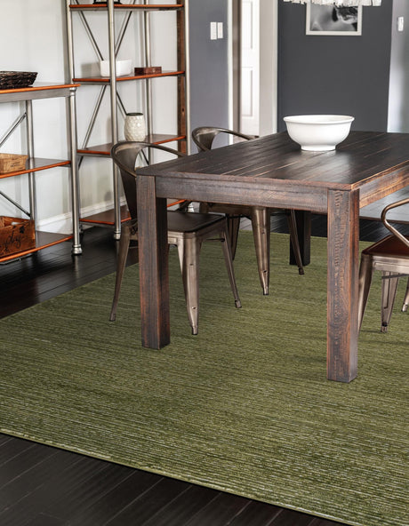 Green 6' 1 x 9' Finsbury Rectangle Area Rug 60% Polypropylene & 40% Polyester Contemporary Carpet for Living Rooms, Dining, Offices for Sale at Rug Engine