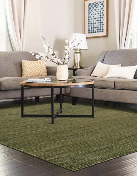Green 5' 3 x 8' Finsbury Rectangle Area Rug 60% Polypropylene & 40% Polyester Contemporary Carpet for Living Rooms, Dining, Offices for Sale at Rug Engine