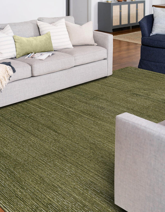 Green 7' 1 x 10' Finsbury Rectangle Area Rug 60% Polypropylene & 40% Polyester Contemporary Carpet for Living Rooms, Dining, Offices for Sale at Rug Engine
