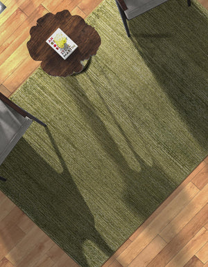 Green 7' 1 x 10' Finsbury Rectangle Area Rug 60% Polypropylene & 40% Polyester Contemporary Carpet for Living Rooms, Dining, Offices for Sale at Rug Engine