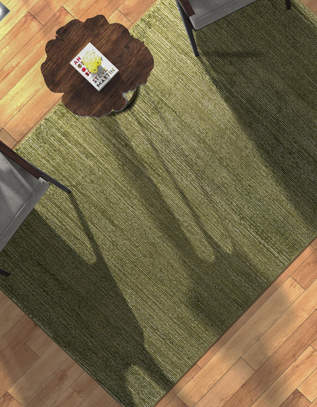 Green 7' 1 x 10' Finsbury Rectangle Area Rug 60% Polypropylene & 40% Polyester Contemporary Carpet for Living Rooms, Dining, Offices for Sale at Rug Engine