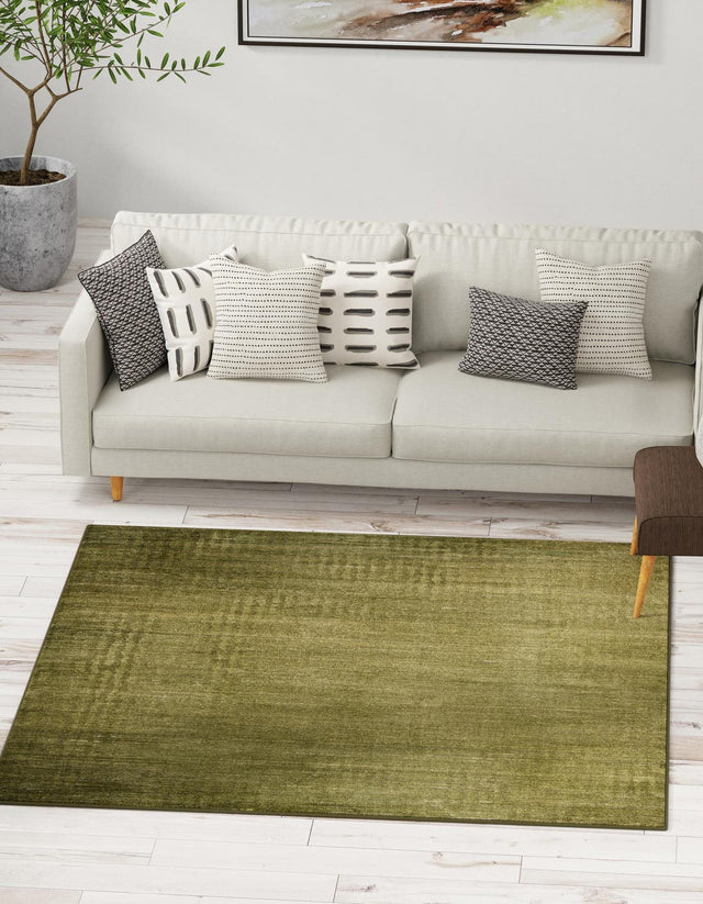 Green 5' 3 x 5' 3 Finsbury Square Area Rug 60% Polypropylene & 40% Polyester Contemporary Carpet for Living Rooms, Dining, Offices for Sale at Rug Engine