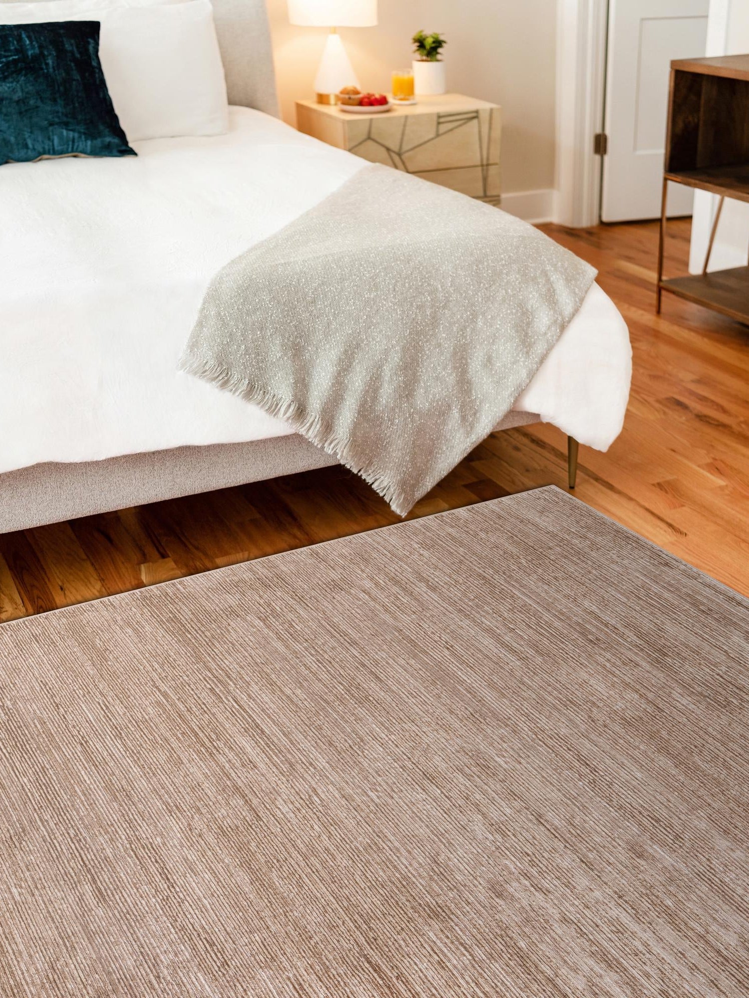 Beige 5' 3 x 8' Finsbury Rectangle Area Rug 60% Polypropylene & 40% Polyester Contemporary Carpet for Living Rooms, Dining, Offices for Sale at Rug Engine