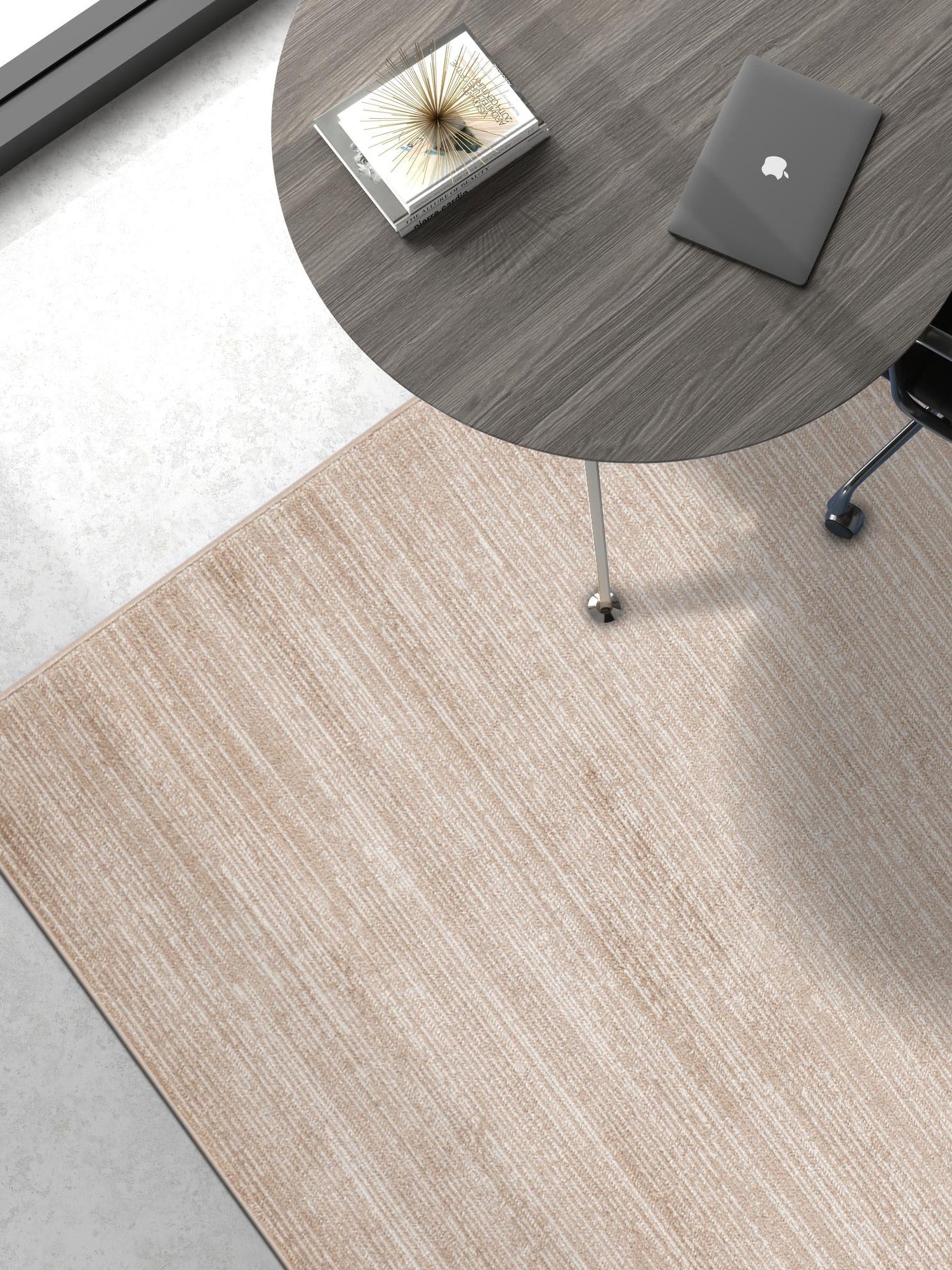 Beige 4' 1 x 6' 1 Finsbury Rectangle Area Rug 60% Polypropylene & 40% Polyester Contemporary Carpet for Living Rooms, Dining, Offices for Sale at Rug Engine