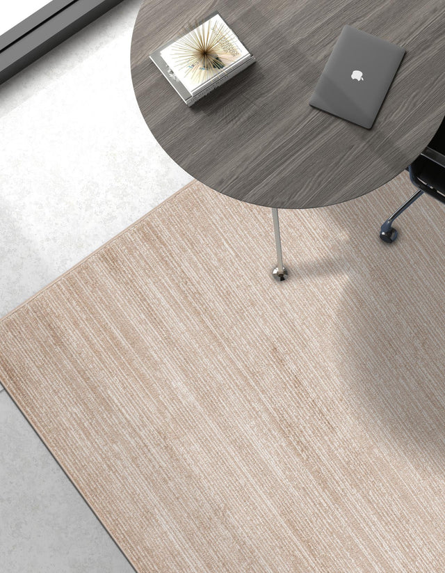 Beige 5' 3 x 8' Finsbury Rectangle Area Rug 60% Polypropylene & 40% Polyester Contemporary Carpet for Living Rooms, Dining, Offices for Sale at Rug Engine