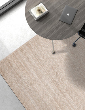 Beige 7' 1 x 10' Finsbury Rectangle Area Rug 60% Polypropylene & 40% Polyester Contemporary Carpet for Living Rooms, Dining, Offices for Sale at Rug Engine