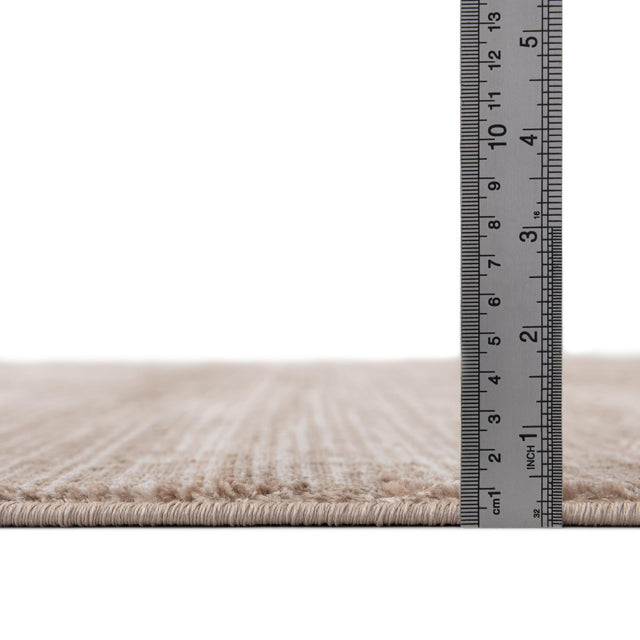 Beige 2' 7 x 12' Finsbury Runner Area Rug 60% Polypropylene & 40% Polyester Contemporary Carpet for Living Rooms, Dining, Offices for Sale at Rug Engine