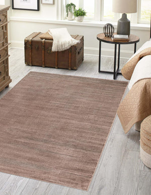 Brown 4' 1 x 6' 1 Finsbury Rectangle Area Rug 60% Polypropylene & 40% Polyester Contemporary Carpet for Living Rooms, Dining, Offices for Sale at Rug Engine