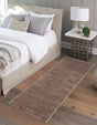 Brown 2' x 8' Finsbury Runner Area Rug 60% Polypropylene & 40% Polyester Contemporary Carpet for Living Rooms, Dining, Offices for Sale at Rug Engine