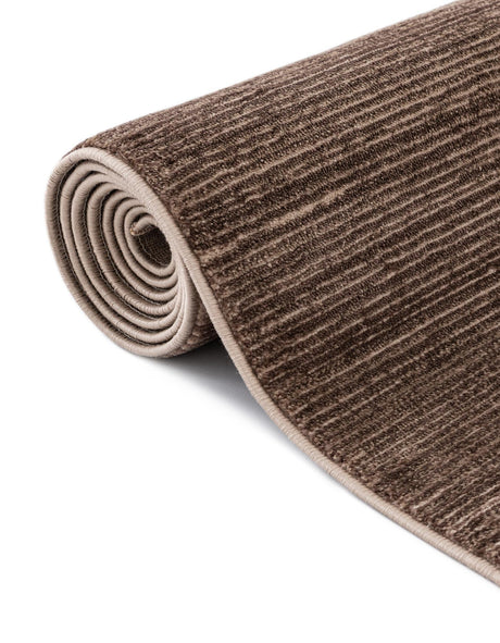 Brown 2' 7 x 12' Finsbury Runner Area Rug 60% Polypropylene & 40% Polyester Contemporary Carpet for Living Rooms, Dining, Offices for Sale at Rug Engine