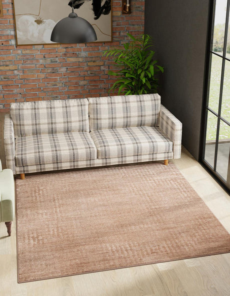 Brown 7' 10 x 7' 10 Finsbury Square Area Rug 60% Polypropylene & 40% Polyester Contemporary Carpet for Living Rooms, Dining, Offices for Sale at Rug Engine