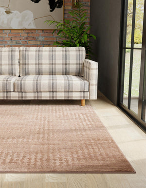 Brown 7' 10 x 7' 10 Finsbury Square Area Rug 60% Polypropylene & 40% Polyester Contemporary Carpet for Living Rooms, Dining, Offices for Sale at Rug Engine