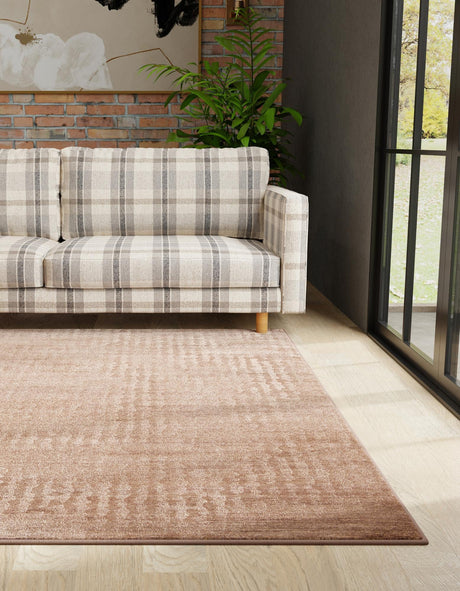 Brown 7' 10 x 7' 10 Finsbury Square Area Rug 60% Polypropylene & 40% Polyester Contemporary Carpet for Living Rooms, Dining, Offices for Sale at Rug Engine