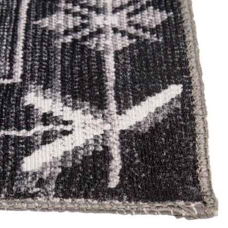 Washable Black and White 3' 6 x 5' 6 Timeless Rectangle Area Rug Easy to Clean Stain Resistant & Durable Traditional Classic Vintage Design Carpet for Sale at Rug Engine