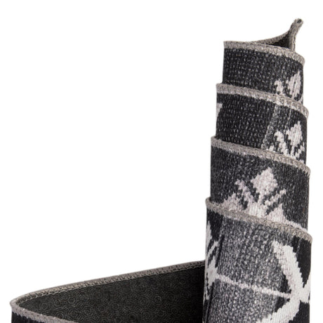 Washable Black and White 3' 6 x 5' 6 Timeless Rectangle Area Rug Easy to Clean Stain Resistant & Durable Traditional Classic Vintage Design Carpet for Sale at Rug Engine