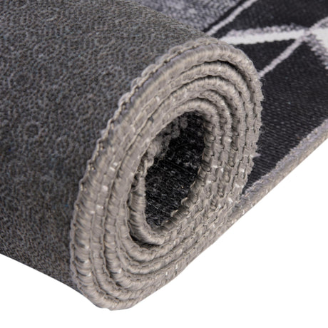 Washable Black and White 2' x 3' Timeless Rectangle Area Rug Easy to Clean Stain Resistant & Durable Traditional Classic Vintage Design Carpet for Sale at Rug Engine