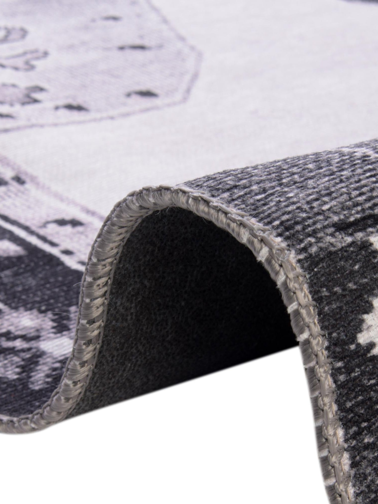 Washable Black and White 2' 6 x 12' Timeless Runner Area Rug Easy to Clean Stain Resistant & Durable Traditional Classic Vintage Design Carpet for Sale at Rug Engine