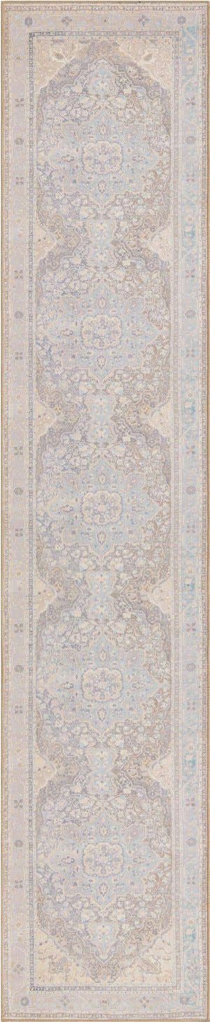 Washable Cream 2' 6 x 12' Timeless Runner Area Rug Easy to Clean Stain Resistant & Durable Traditional Classic Vintage Design Carpet for Sale at Rug Engine
