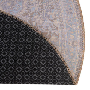 Washable Cream 7' 6 x 7' 6 Timeless Round Area Rug Easy to Clean Stain Resistant & Durable Traditional Classic Vintage Design Carpet for Sale at Rug Engine