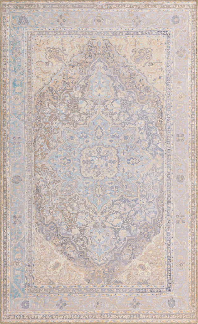 Washable Cream 5' x 8' Timeless Rectangle Area Rug Easy to Clean Stain Resistant & Durable Traditional Classic Vintage Design Carpet for Sale at Rug Engine