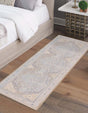Washable Cream 2' x 6' Timeless Runner Area Rug Easy to Clean Stain Resistant & Durable Traditional Classic Vintage Design Carpet for Sale at Rug Engine
