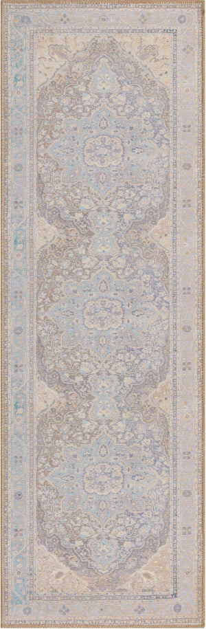 Washable Cream 2' x 6' Timeless Runner Area Rug Easy to Clean Stain Resistant & Durable Traditional Classic Vintage Design Carpet for Sale at Rug Engine