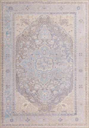 Washable Cream 8' 4 x 12' Timeless Rectangle Area Rug Easy to Clean Stain Resistant & Durable Traditional Classic Vintage Design Carpet for Sale at Rug Engine
