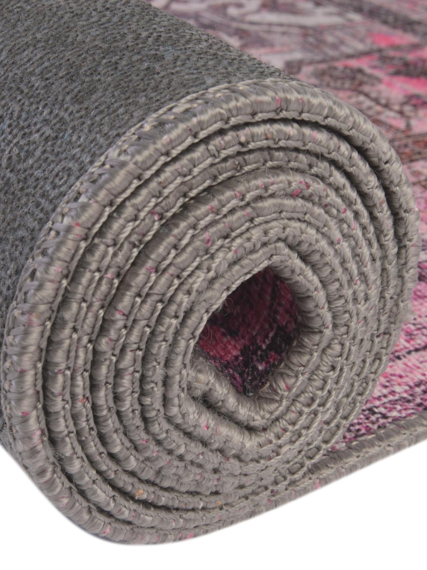 Washable Pink 7' 6 x 7' 6 Timeless Round Area Rug Easy to Clean Stain Resistant & Durable Traditional Classic Vintage Design Carpet for Sale at Rug Engine