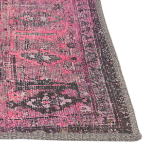 Washable Pink 5' x 8' Timeless Rectangle Area Rug Easy to Clean Stain Resistant & Durable Traditional Classic Vintage Design Carpet for Sale at Rug Engine