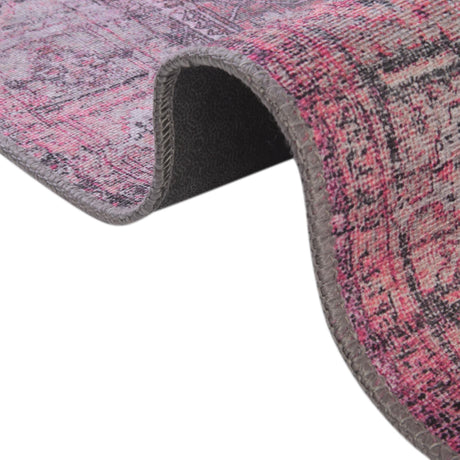 Washable Pink 2' x 3' Timeless Rectangle Area Rug Easy to Clean Stain Resistant & Durable Traditional Classic Vintage Design Carpet for Sale at Rug Engine
