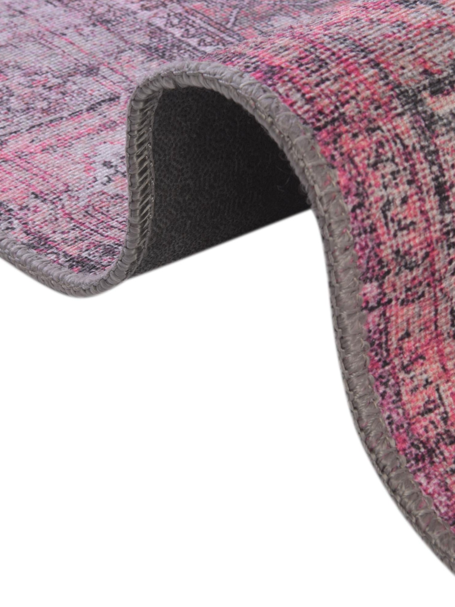 Washable Pink 8' 4 x 12' Timeless Rectangle Area Rug Easy to Clean Stain Resistant & Durable Traditional Classic Vintage Design Carpet for Sale at Rug Engine