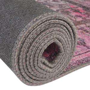 Washable Pink 8' 4 x 12' Timeless Rectangle Area Rug Easy to Clean Stain Resistant & Durable Traditional Classic Vintage Design Carpet for Sale at Rug Engine