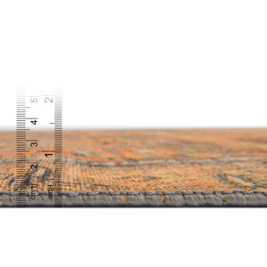 Washable Yellow 5' x 8' Timeless Rectangle Area Rug Easy to Clean Stain Resistant & Durable Traditional Classic Vintage Design Carpet for Sale at Rug Engine