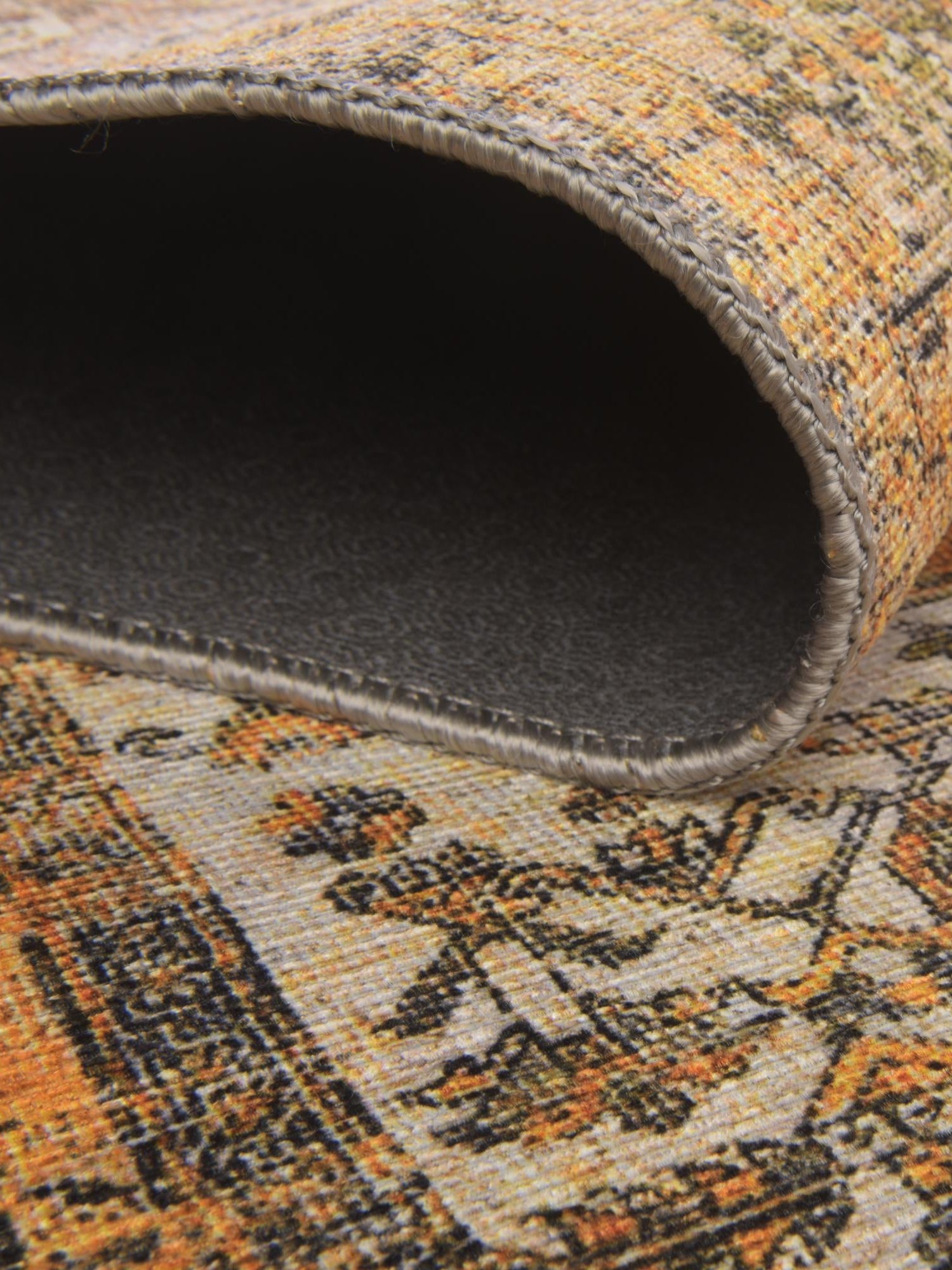 Washable Yellow 7' 6 x 10' 6 Timeless Rectangle Area Rug Easy to Clean Stain Resistant & Durable Traditional Classic Vintage Design Carpet for Sale at Rug Engine