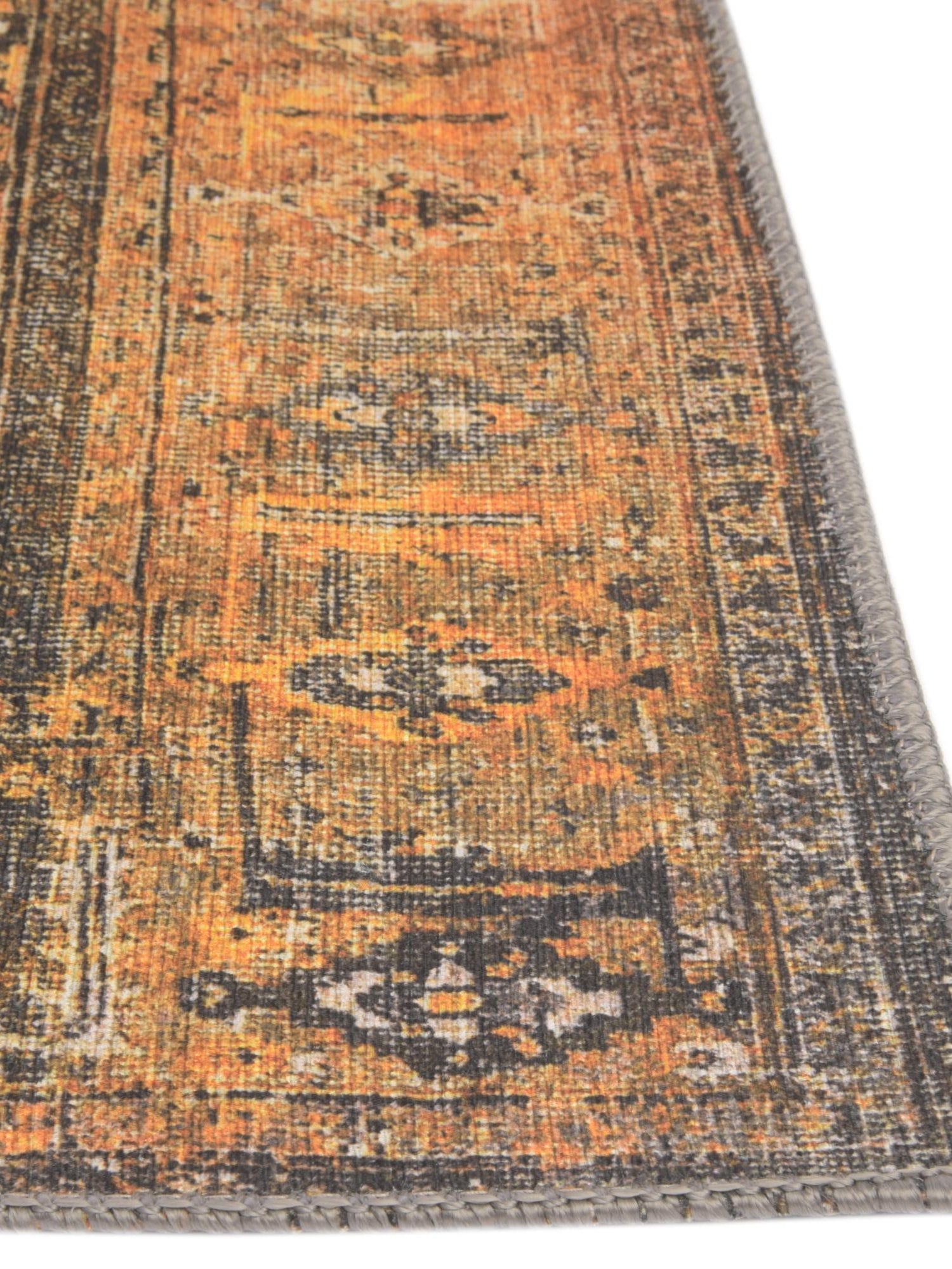 Washable Yellow 8' 4 x 12' Timeless Rectangle Area Rug Easy to Clean Stain Resistant & Durable Traditional Classic Vintage Design Carpet for Sale at Rug Engine
