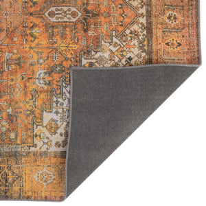Washable Yellow 2' x 3' Timeless Rectangle Area Rug Easy to Clean Stain Resistant & Durable Traditional Classic Vintage Design Carpet for Sale at Rug Engine