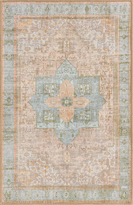 Washable Light Brown 2' x 3' Timeless Rectangle Area Rug Easy to Clean Stain Resistant & Durable Traditional Classic Vintage Design Carpet for Sale at Rug Engine