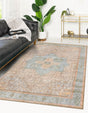 Washable Light Brown 5' x 8' Timeless Rectangle Area Rug Easy to Clean Stain Resistant & Durable Traditional Classic Vintage Design Carpet for Sale at Rug Engine