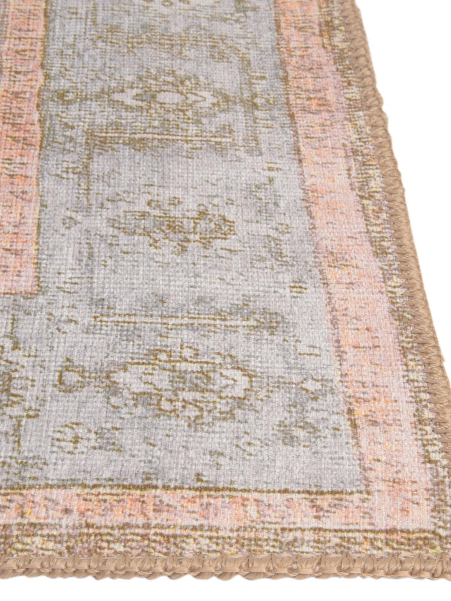 Washable Light Brown 3' 6 x 5' 6 Timeless Rectangle Area Rug Easy to Clean Stain Resistant & Durable Traditional Classic Vintage Design Carpet for Sale at Rug Engine