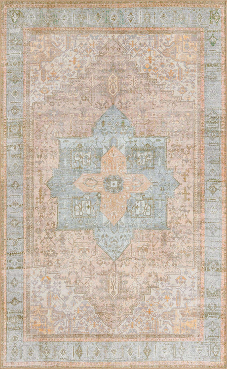 Washable Light Brown 5' x 8' Timeless Rectangle Area Rug Easy to Clean Stain Resistant & Durable Traditional Classic Vintage Design Carpet for Sale at Rug Engine