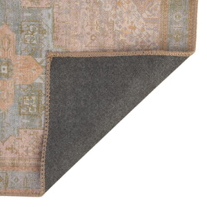 Washable Light Brown 7' 6 x 7' 6 Timeless Square Area Rug Easy to Clean Stain Resistant & Durable Traditional Classic Vintage Design Carpet for Sale at Rug Engine
