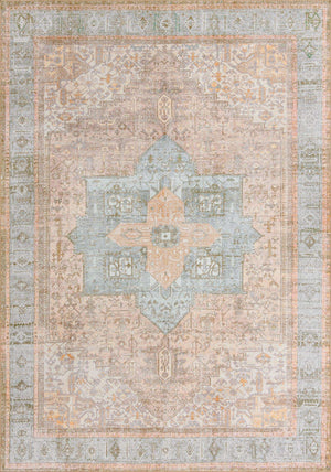 Washable Light Brown 8' 4 x 12' Timeless Rectangle Area Rug Easy to Clean Stain Resistant & Durable Traditional Classic Vintage Design Carpet for Sale at Rug Engine