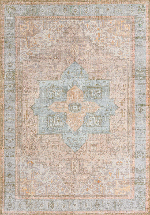 Washable Light Brown 8' 4 x 12' Timeless Rectangle Area Rug Easy to Clean Stain Resistant & Durable Traditional Classic Vintage Design Carpet for Sale at Rug Engine