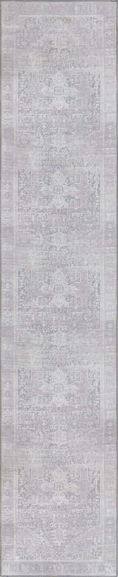 Washable Gray 2' 6 x 12' Timeless Runner Area Rug Easy to Clean Stain Resistant & Durable Traditional Classic Vintage Design Carpet for Sale at Rug Engine