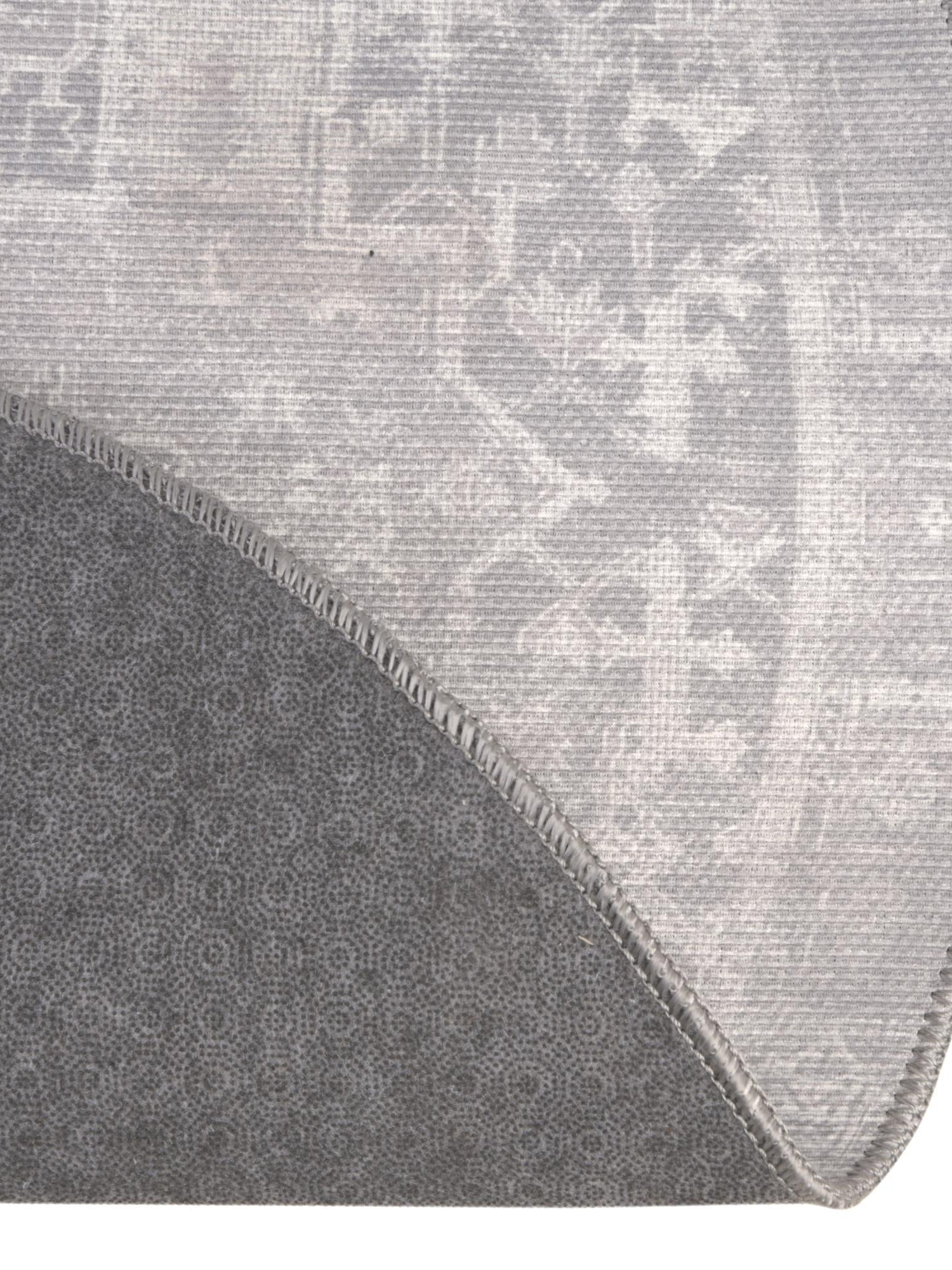 Washable Gray 3' 6 x 3' 6 Timeless Round Area Rug Easy to Clean Stain Resistant & Durable Traditional Classic Vintage Design Carpet for Sale at Rug Engine