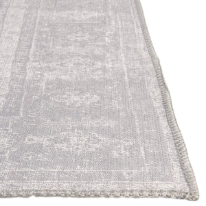 Washable Gray 7' 6 x 10' 6 Timeless Rectangle Area Rug Easy to Clean Stain Resistant & Durable Traditional Classic Vintage Design Carpet for Sale at Rug Engine