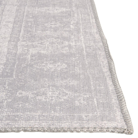 Washable Gray 2' x 6' Timeless Runner Area Rug Easy to Clean Stain Resistant & Durable Traditional Classic Vintage Design Carpet for Sale at Rug Engine