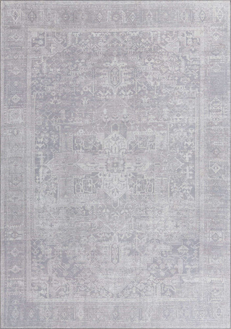 Washable Gray 8' 4 x 12' Timeless Rectangle Area Rug Easy to Clean Stain Resistant & Durable Traditional Classic Vintage Design Carpet for Sale at Rug Engine
