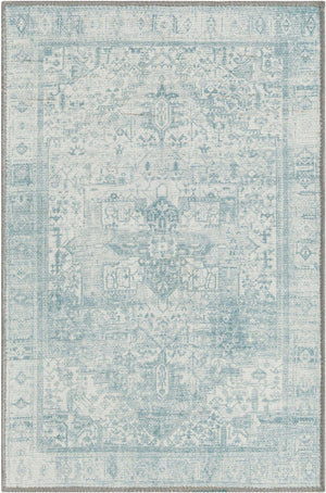 Washable Ivory 2' x 3' Timeless Rectangle Area Rug Easy to Clean Stain Resistant & Durable Traditional Classic Vintage Design Carpet for Sale at Rug Engine