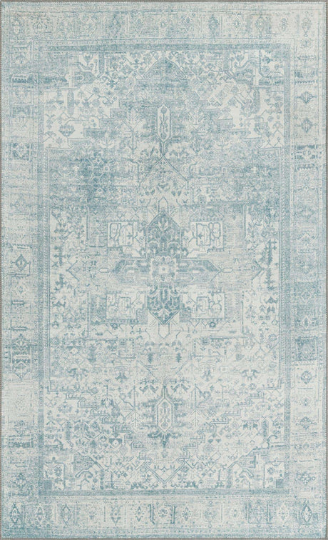 Washable Ivory 5' x 8' Timeless Rectangle Area Rug Easy to Clean Stain Resistant & Durable Traditional Classic Vintage Design Carpet for Sale at Rug Engine